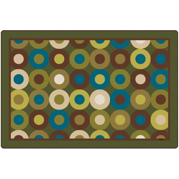 Wall-To-Wall Calming Circles without Alphabet 4 ft. x 6 ft. Rectangle Carpet WA2547345 - main